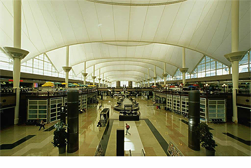 飞机场用膜结构搭建候机厅