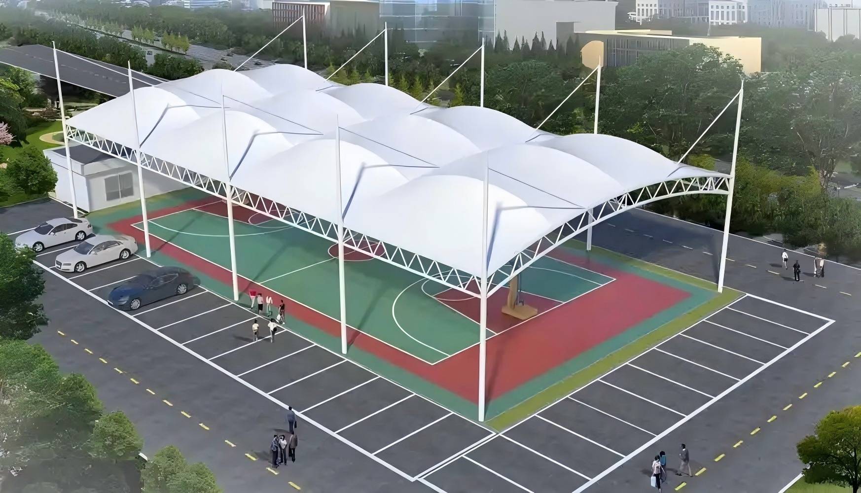 大跨度空间用膜结构建筑形式越来越多，膜结构的靓点在哪里